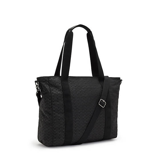 Kipling Asseni Classic Printed Tote Bags Signature Embossed | CA 1460ZU